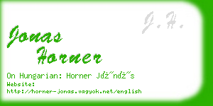jonas horner business card
